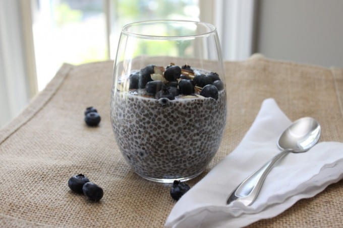 Blueberry Almond Chia Seed Pudding